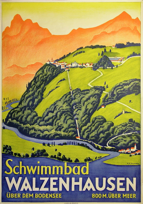Plakat zum Schwimmbad Walzenhausen